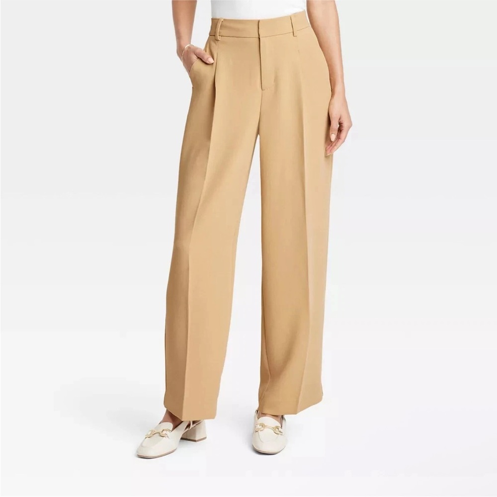 A New Day Signature Crepe Essential Trouser Women's High-Rise Straight Leg